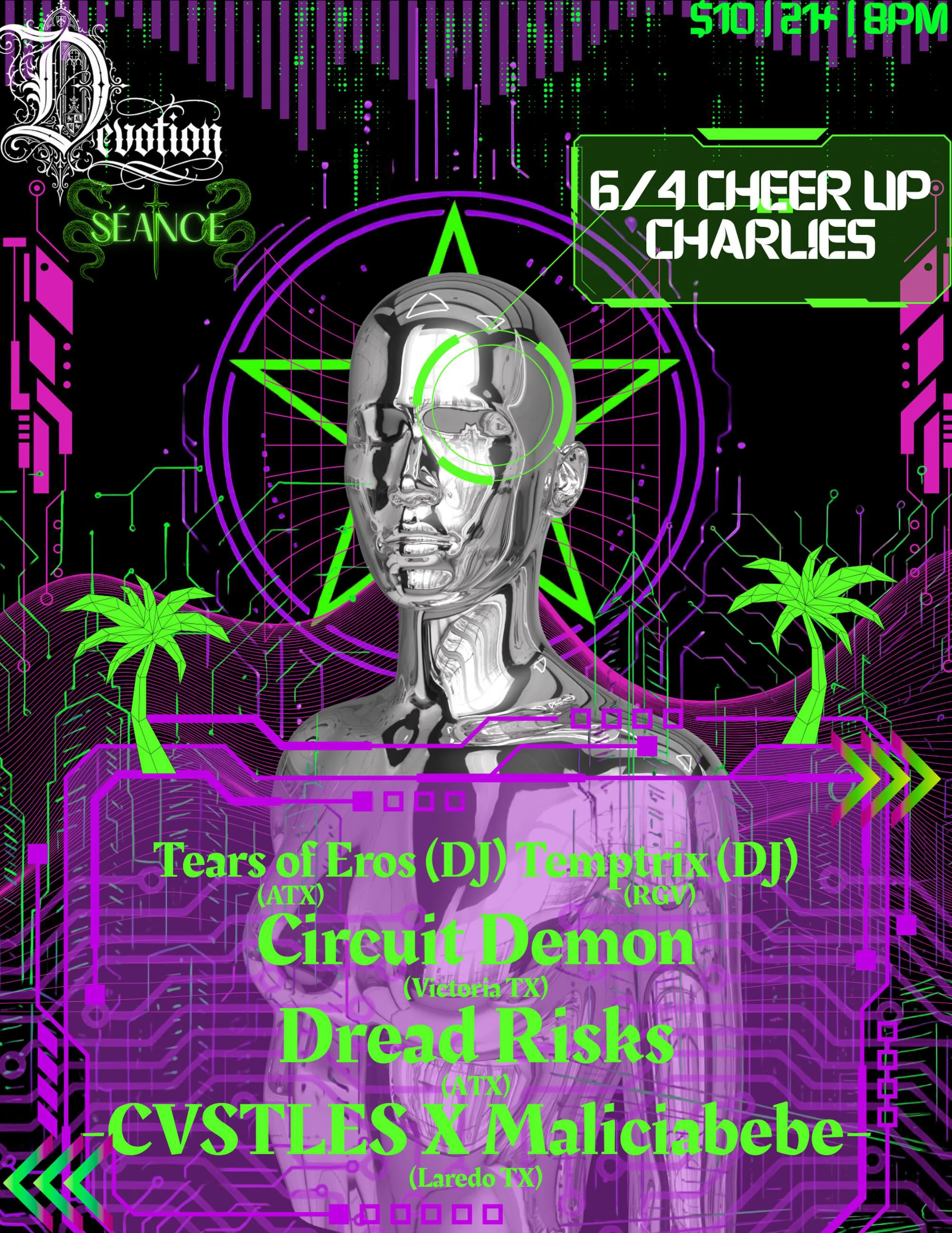 Tears of Eros, Temptrix, Circuit Demon, Dread Risks & CVSTALS x Maliciabebe