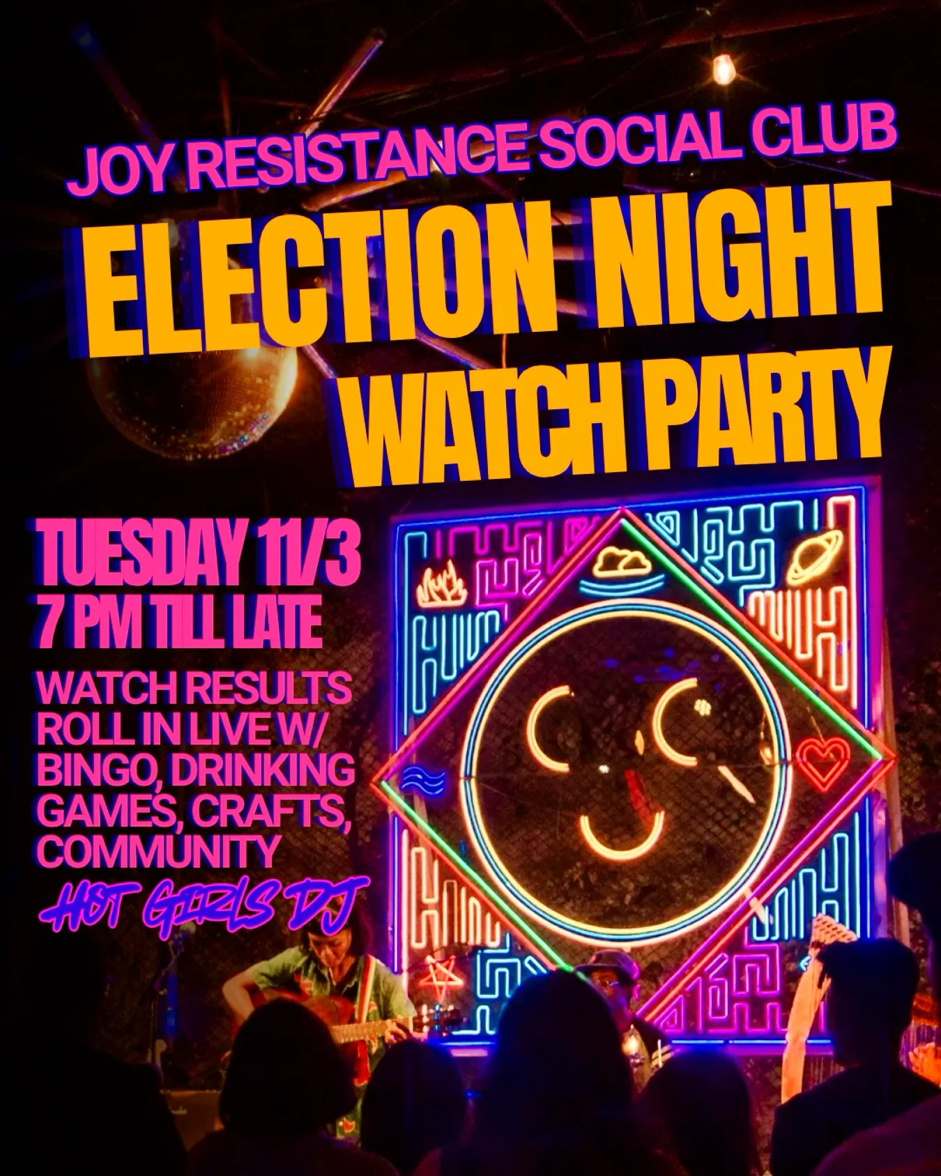 Joy Resistance Social Club: Election Night Watch Party