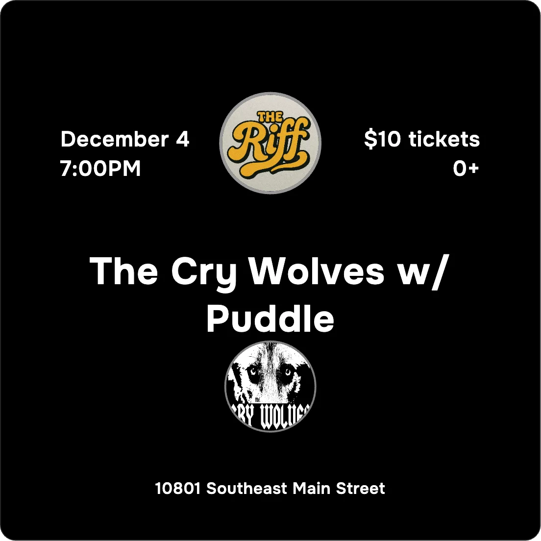 The Cry Wolves w/ Puddle