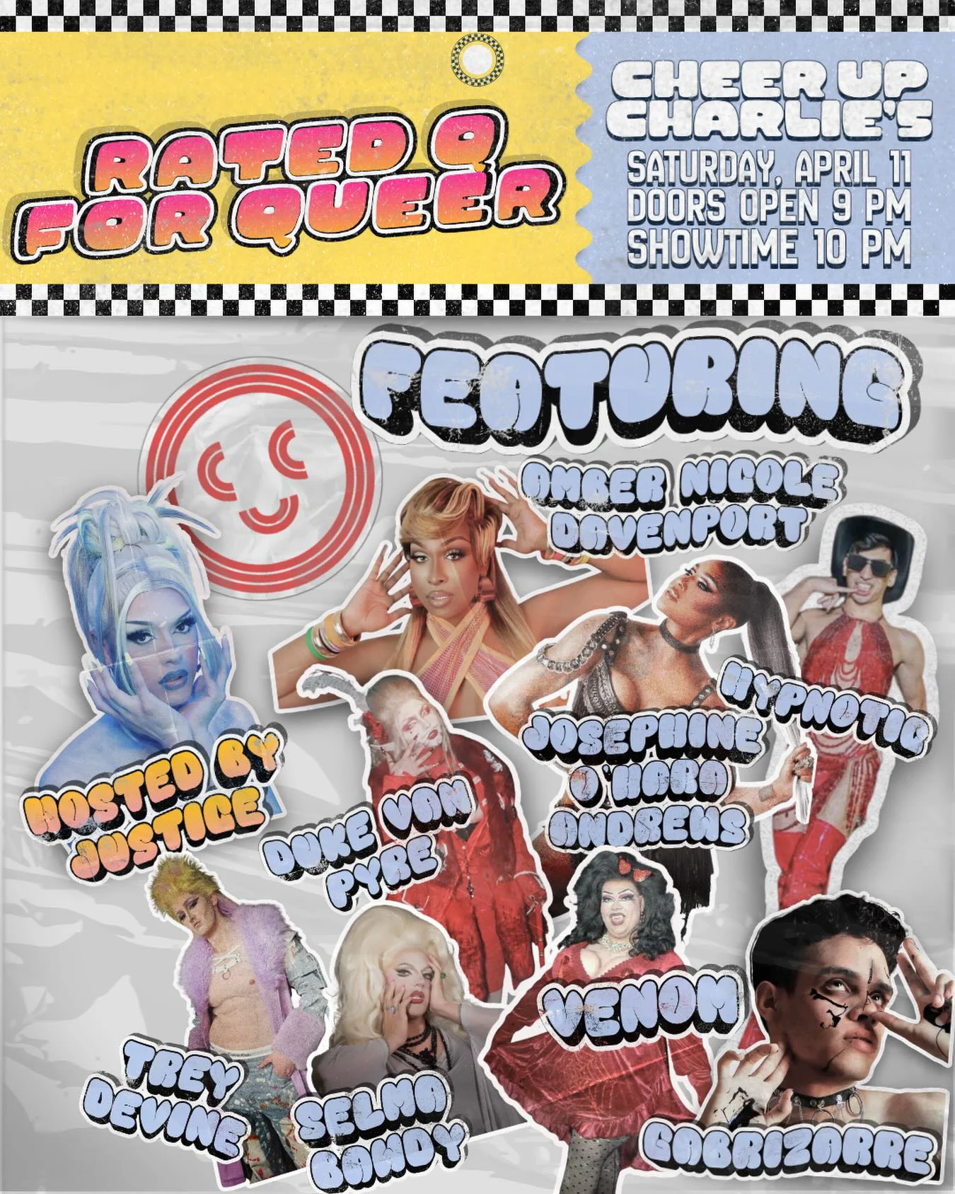 Rated Q for Queer with Justice, Amber Nicole Davenport, Hypnotic, Josephine O'Hara Andrews, Selma Candy, Venom & more 