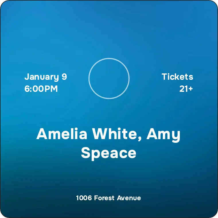 Amelia White, Amy Speace