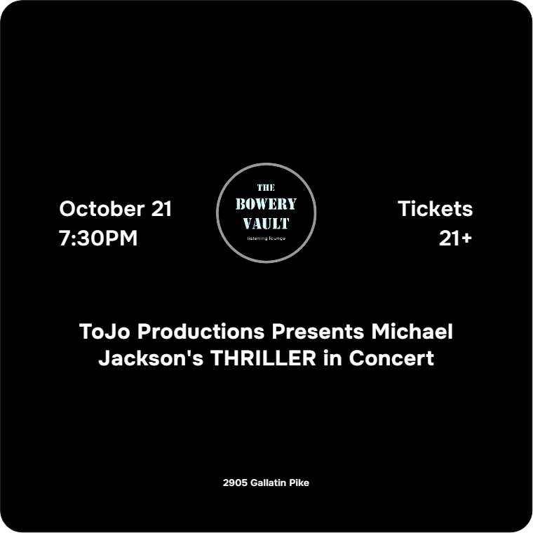 ToJo Productions Presents Michael Jackson's THRILLER in Concert